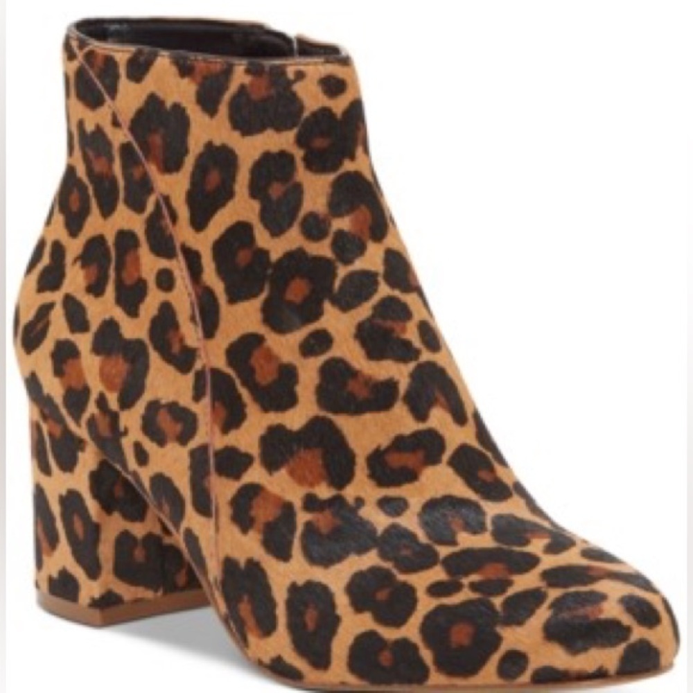Inc International Concepts Floriann Block Heel Bootie Dark Leopard